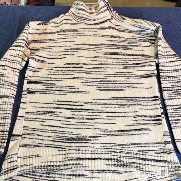 Talbots Sweaters - Talbots Cream and Black Turtleneck Sweater